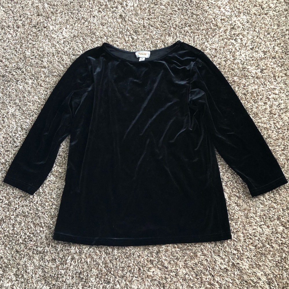 Talbots Velvet 3/4 Sleeve Top
